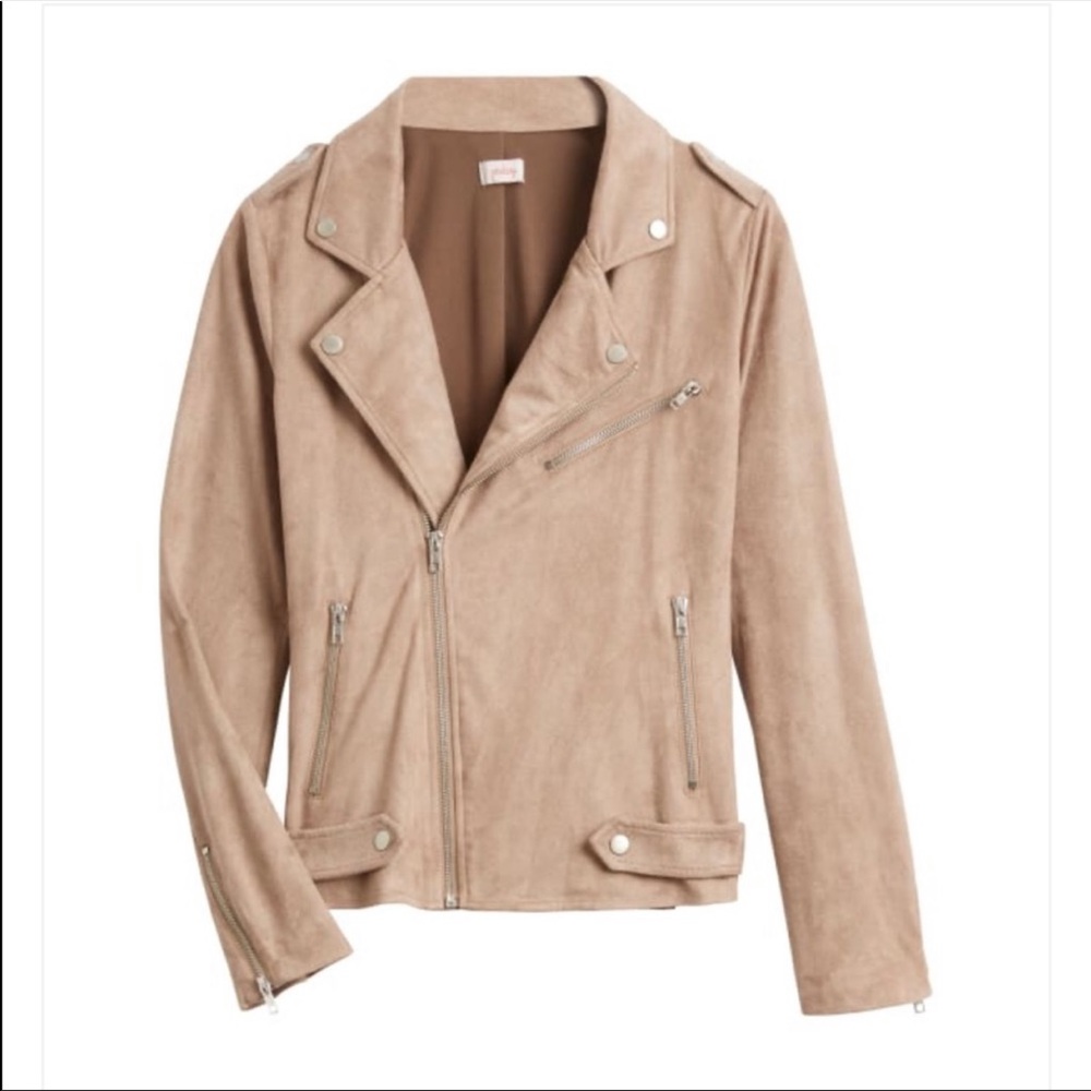 NWOT suede moto jacket
